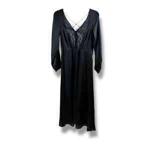 Free People Later Days Mini Dress in Black Size 6